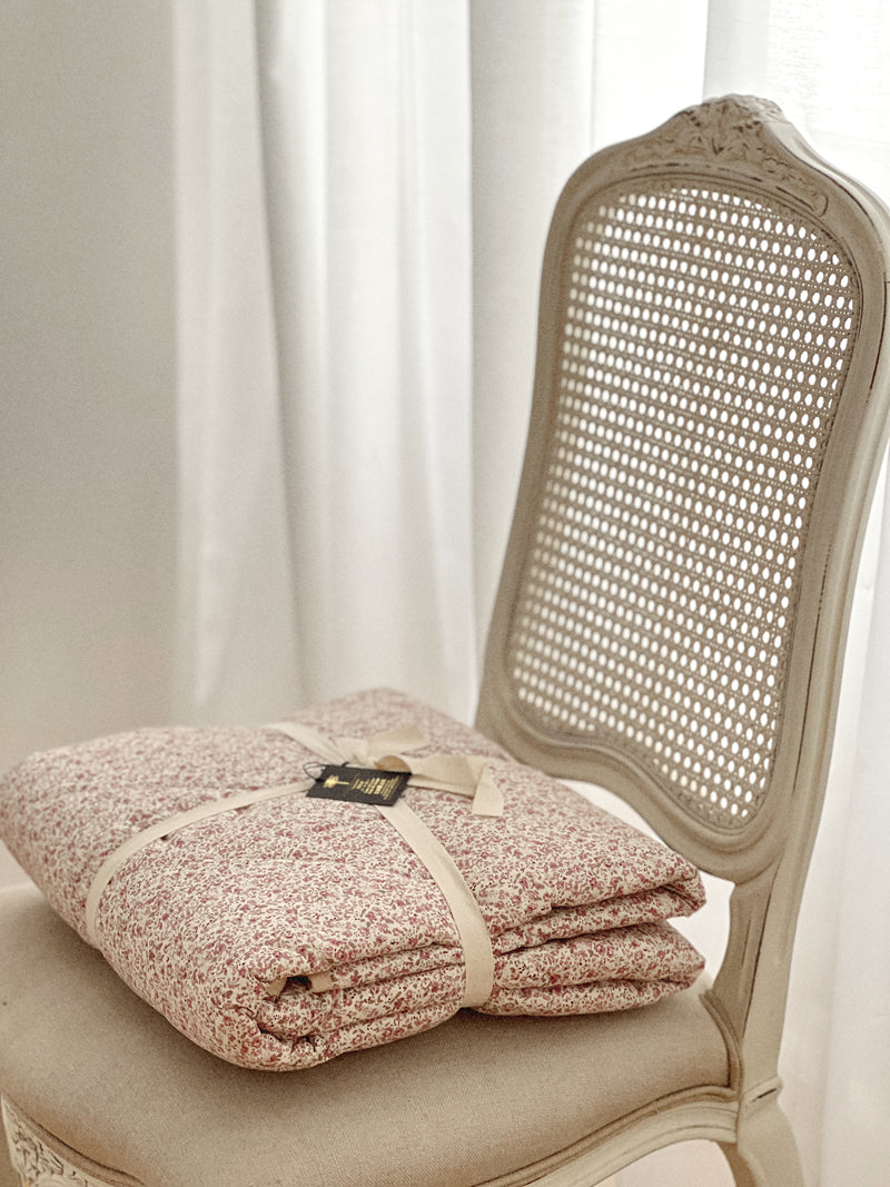 Cotton quilted blanket Blushing