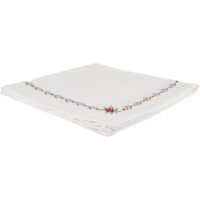 Cotton Napkins White with embroidery