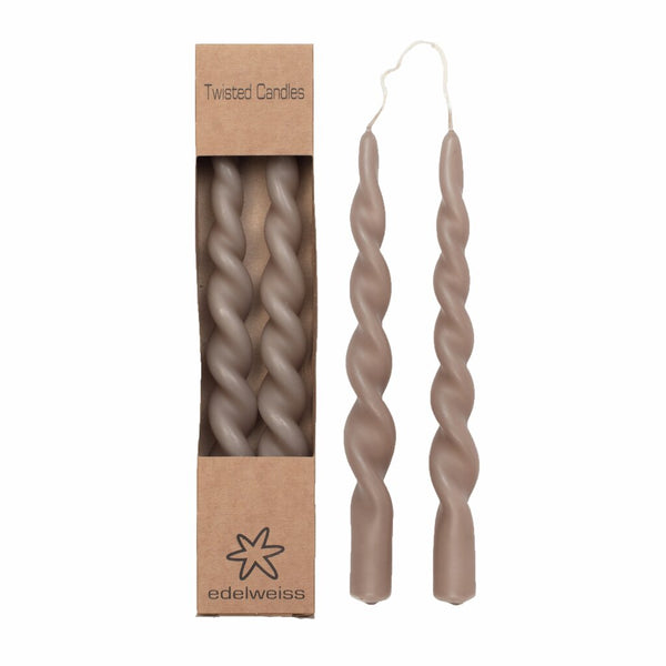 Twisted Candles - Taupe