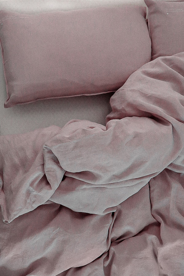 Linen duver cover single